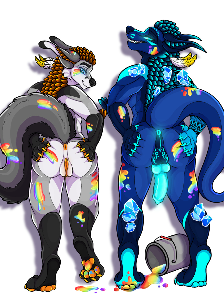 2 fullbodies (fully cel shading) - $135.00 2 fullbodies (fully cel shading) - $135.00